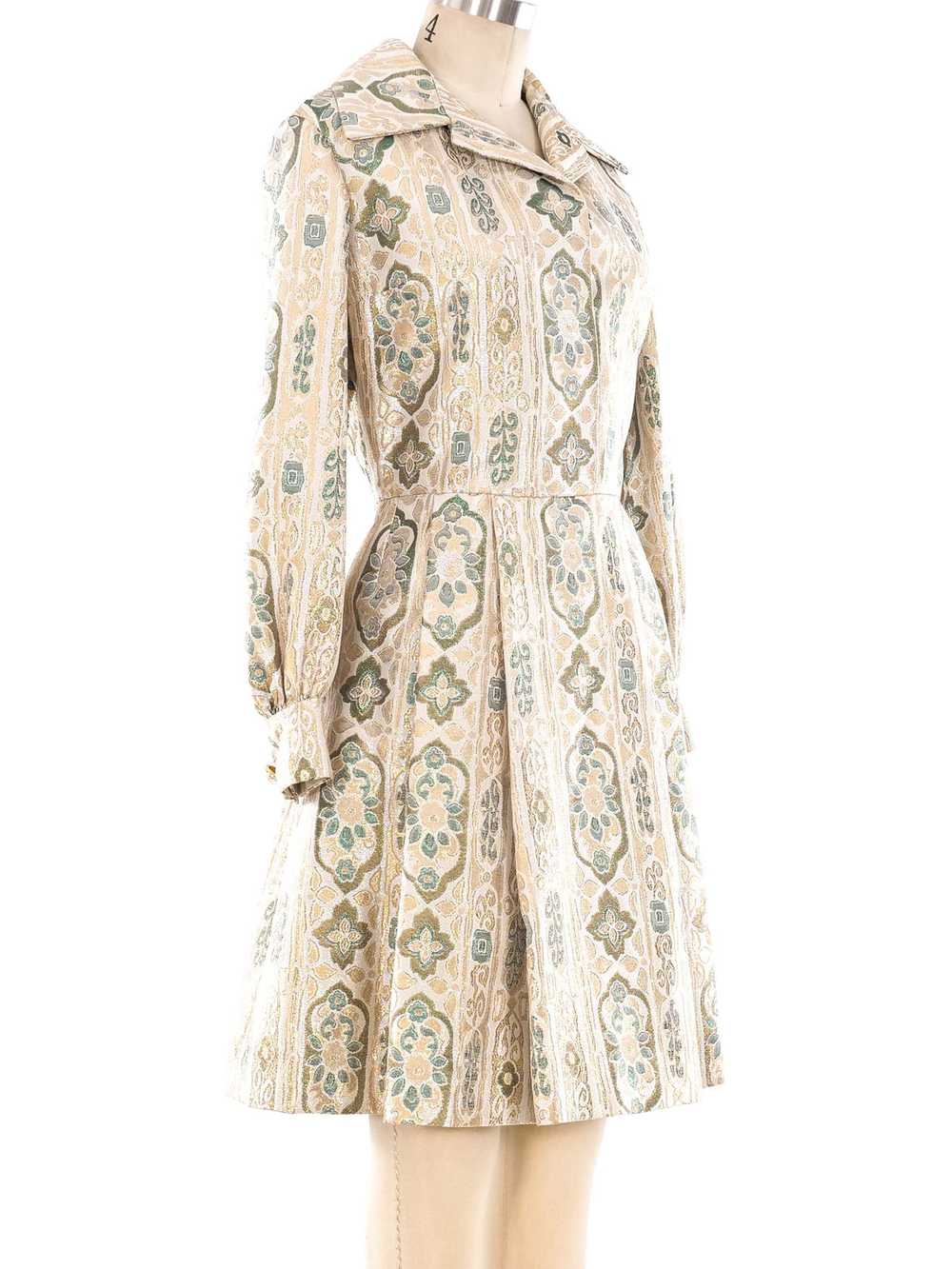 Bill Blass Metallic Brocade Dress - image 2