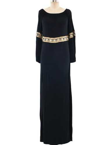 Givenchy Metallic Trimmed Jersey Goddess Gown - image 1