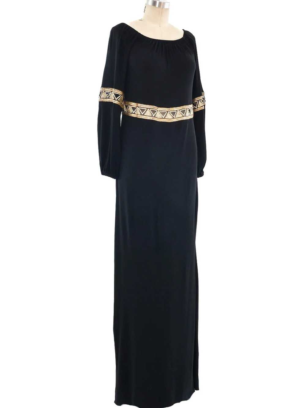 Givenchy Metallic Trimmed Jersey Goddess Gown - image 2