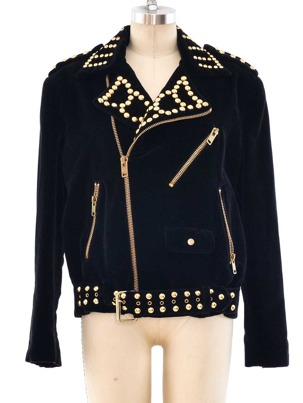 Carolina Herrera Velvet Studded Jacket - image 1