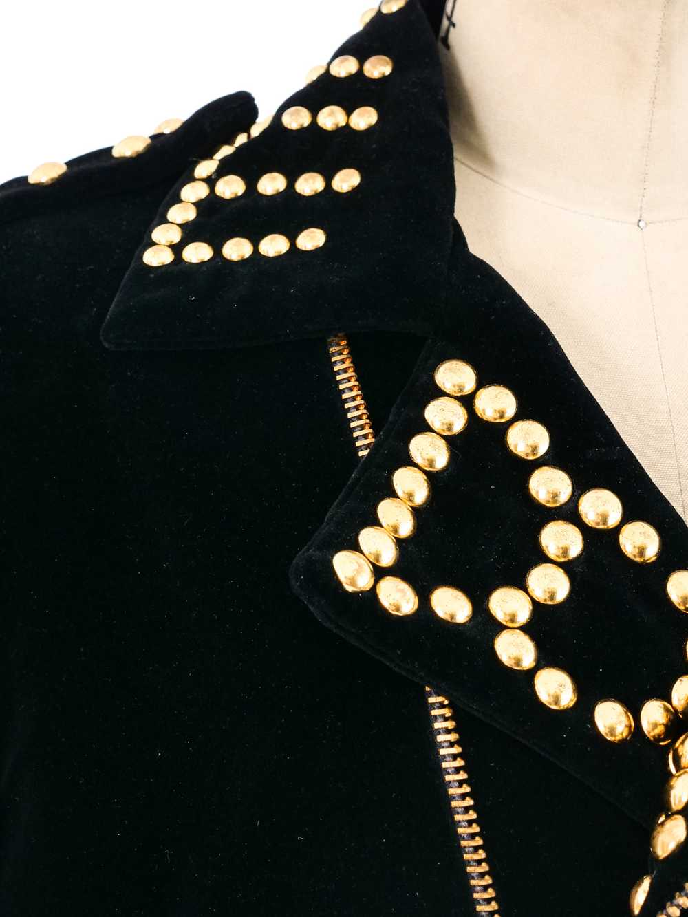 Carolina Herrera Velvet Studded Jacket - image 5