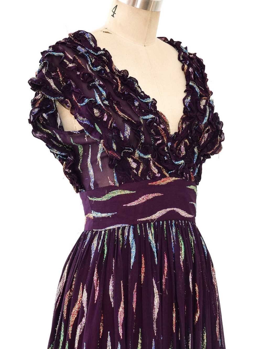 Quorum Metallic Ruffle Dress - image 4