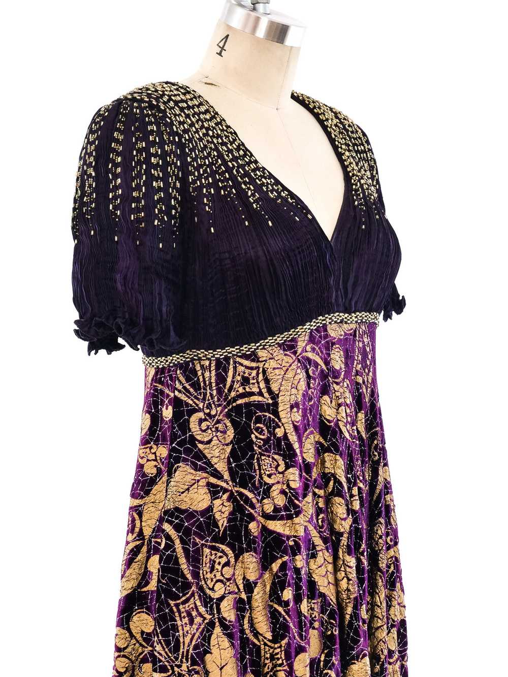 Patricia Lester Amethyst Velvet Maxi Dress - image 2
