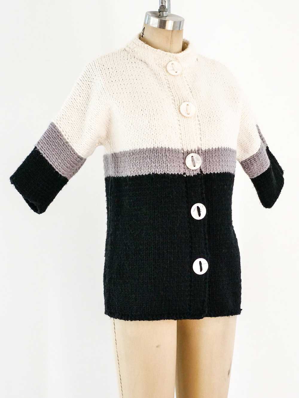 1960s Colorblock Knit Sweater - image 3