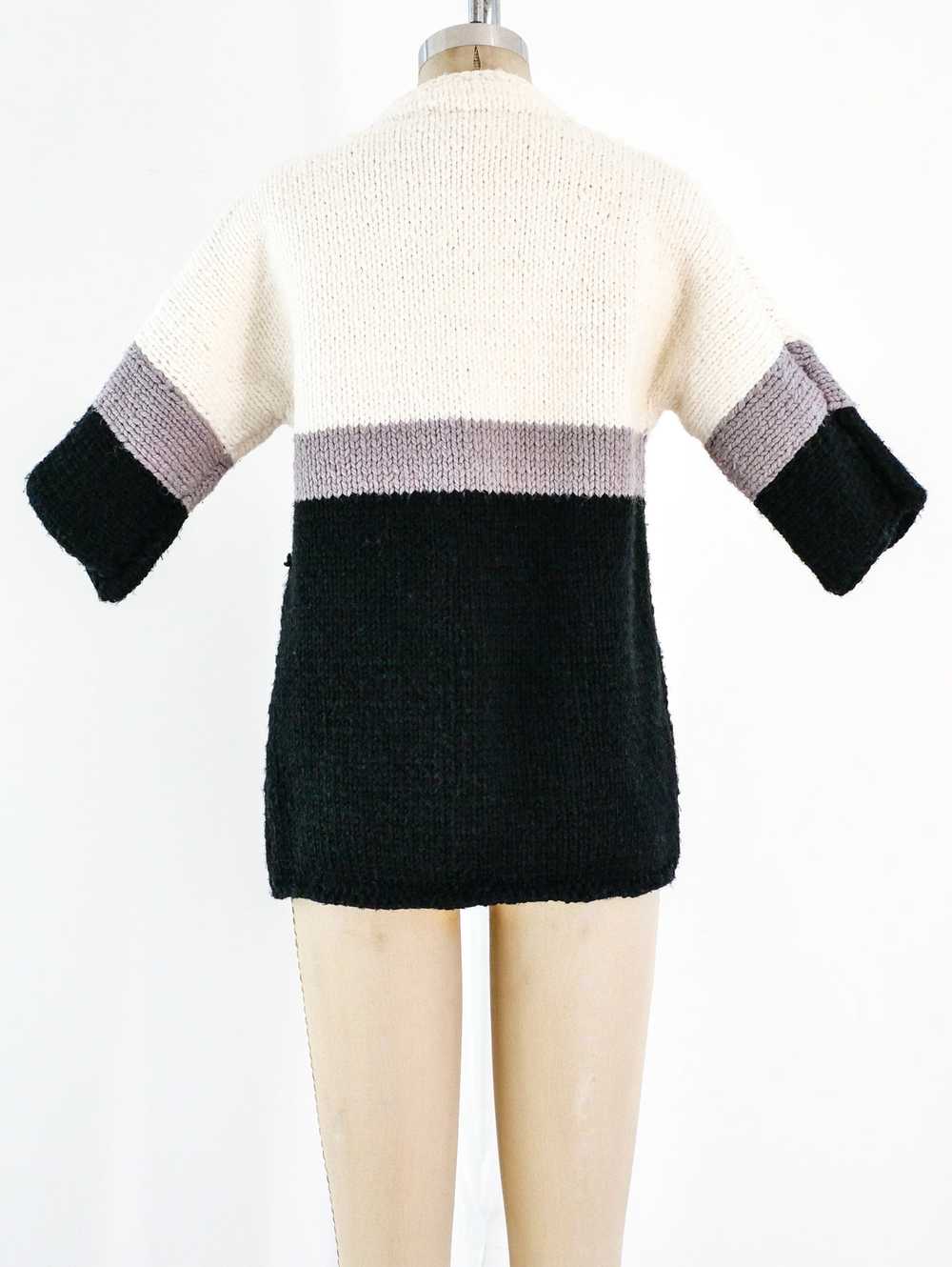 1960s Colorblock Knit Sweater - image 4