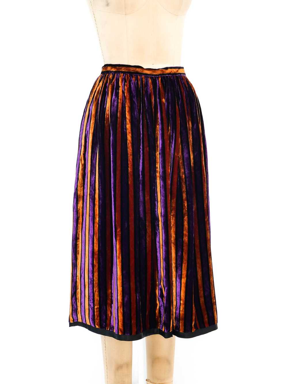 Givenchy Striped Velvet Skirt - image 3