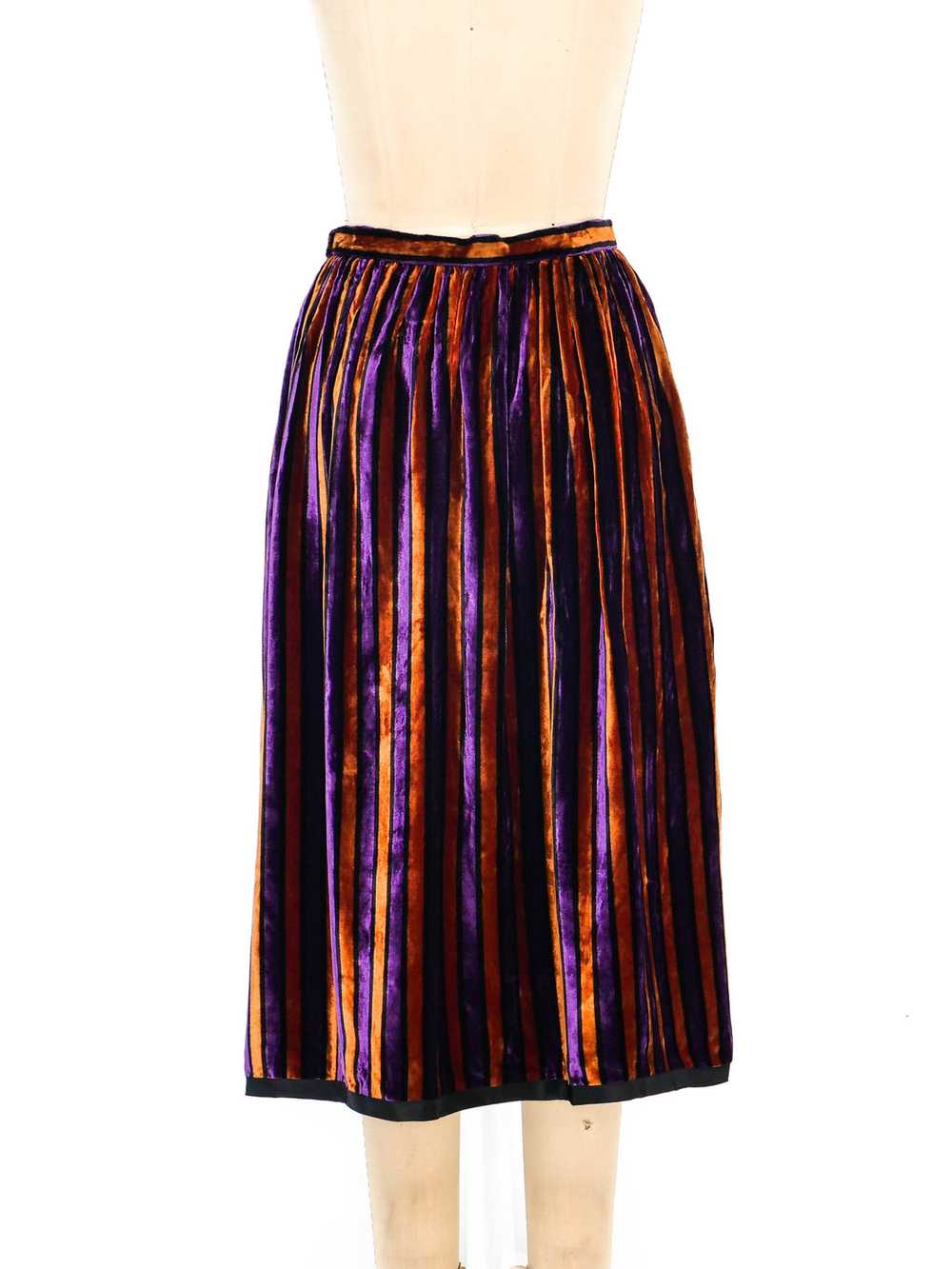 Givenchy Striped Velvet Skirt - image 4