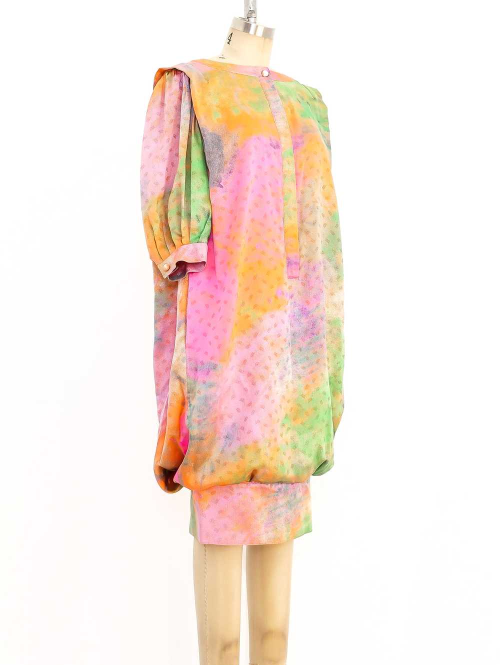 Ungaro Neon Silk Bubble Dress - image 3