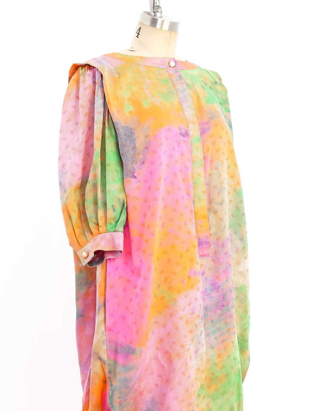 Ungaro Neon Silk Bubble Dress - image 5