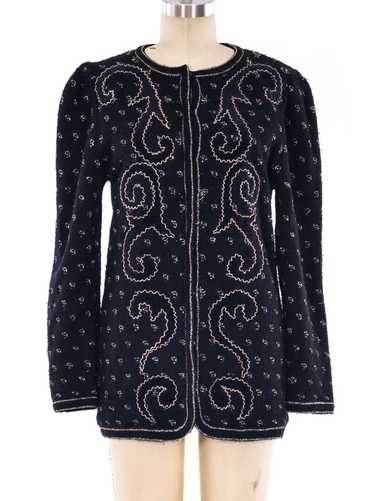 Yves Saint Laurent Vintage 1970s Black Pink Floral Wool Crepe High Wai –  Amarcord Vintage Fashion
