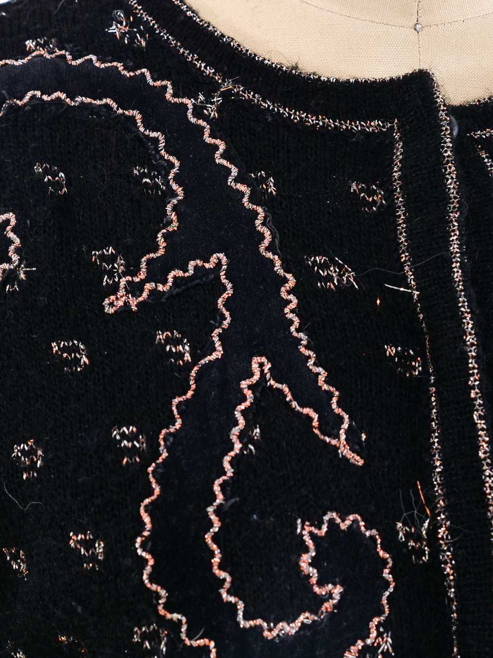 Yves Saint Laurent Lurex Knit Cardigan - image 2