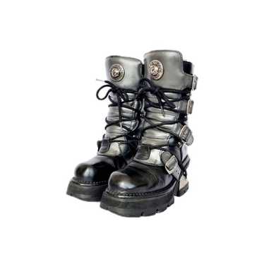 靴 90s vintage NEW ROCK EU 40 / UK 7 Vintage Spiked Studded New Rock Boots - Etsy
