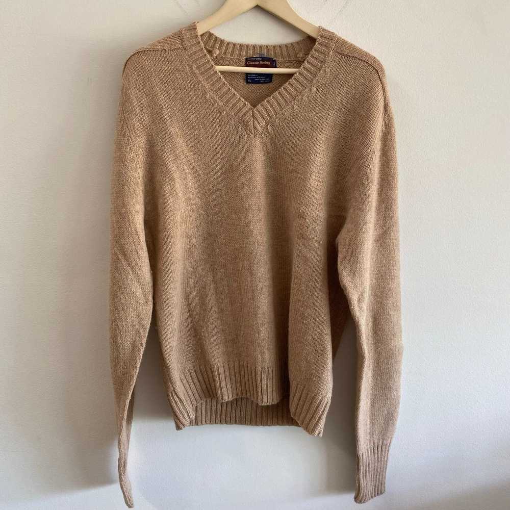 Vintage Vintage Tan Shetland Wool Sweater - image 1
