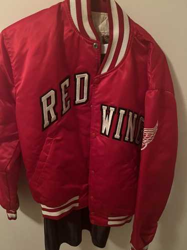 Detroit Red Wings Starter Dugout Championship Satin Full-Snap Jacket - White/Red