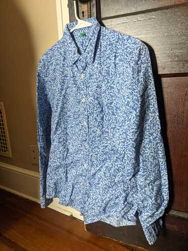 United Colors Of Benetton CRAZY blue floral shirt