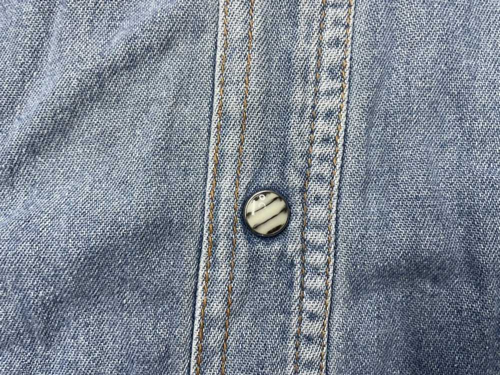 Denim Jacket × Vintage Vtg Lucky Strike Button Up… - image 5