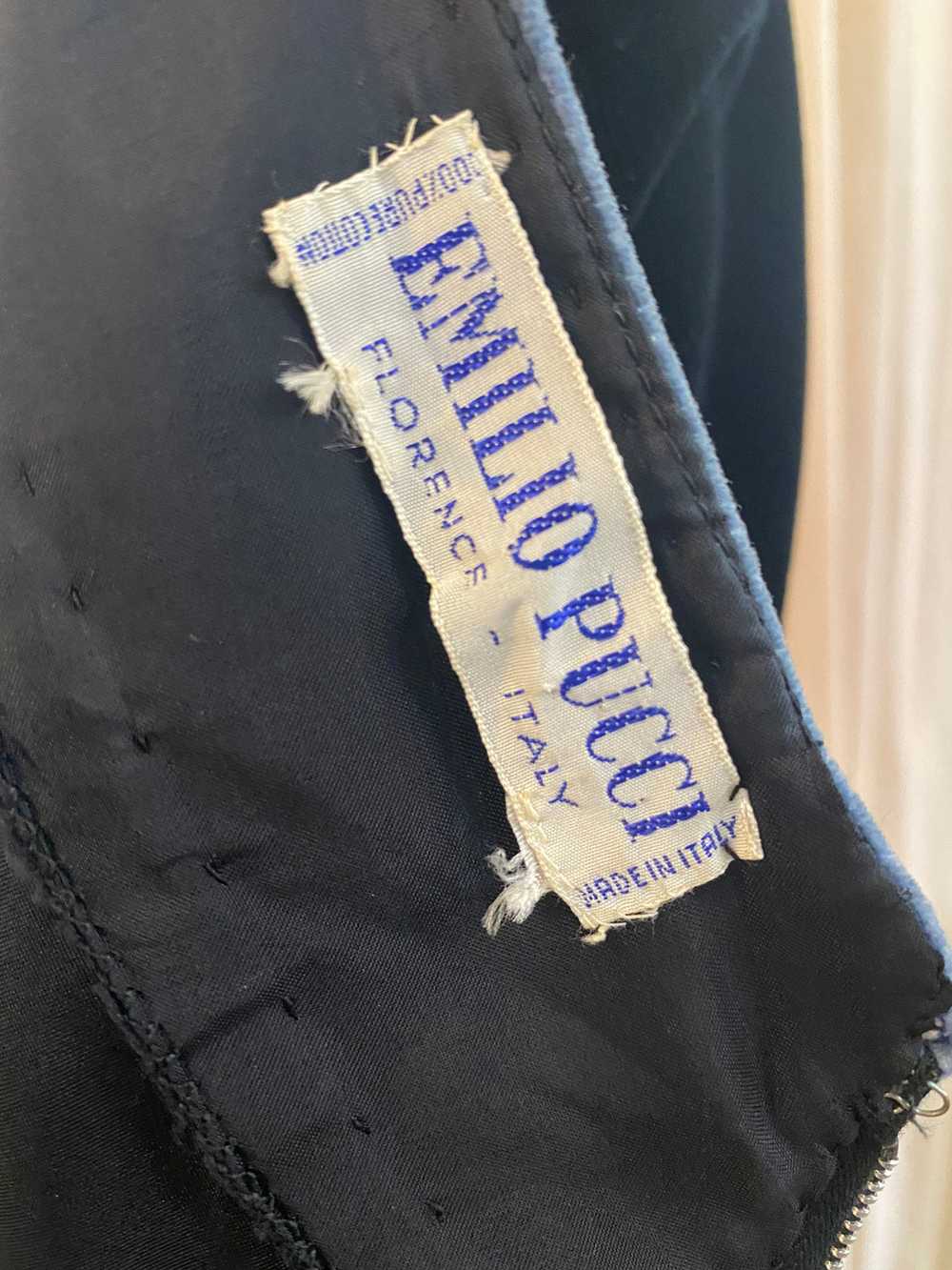 Emilio Pucci 60s Atomic Op Art Print Velvet Dress - image 5