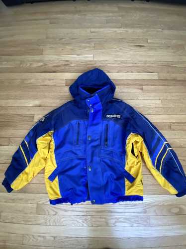 Descente Ski Jacket Small Multicolor Salt Lake Olympics Patch Hood Vtg 90's  Y2k