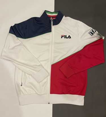 Vintage FILA Sport ITALIA Jacket Adult XL Black Blue Athleisure Activewear  Track