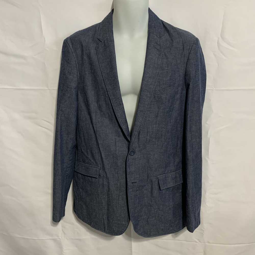 DKNY Chambray Indigo 2 Button blazer - image 2