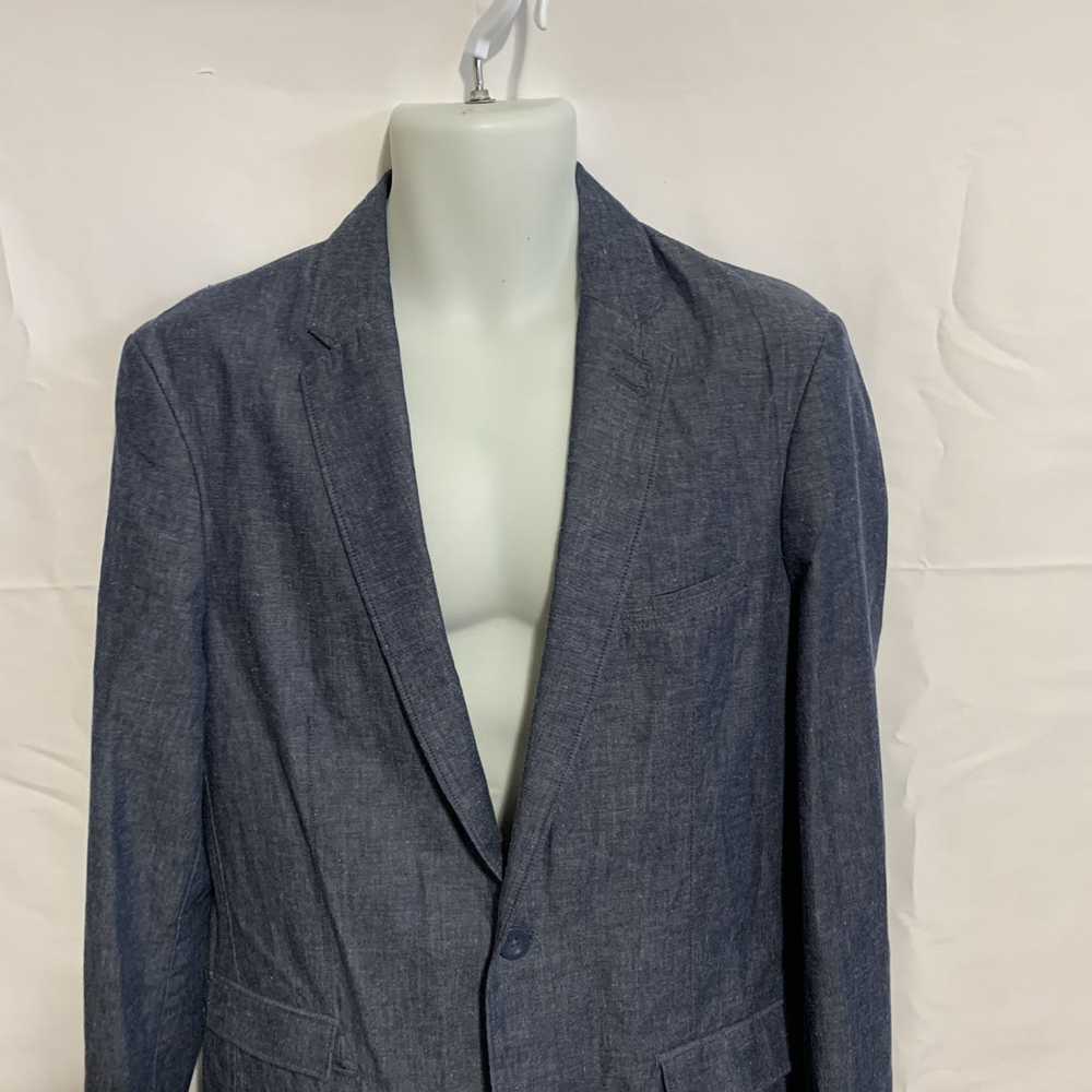 DKNY Chambray Indigo 2 Button blazer - image 3