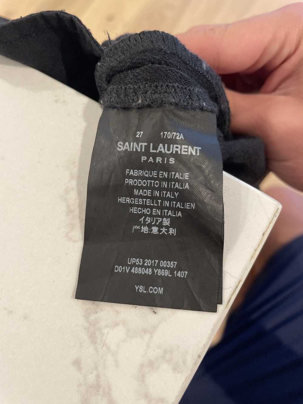 Saint Laurent Paris YSL LIGHTLY WASHED BLACK JEANS - image 12