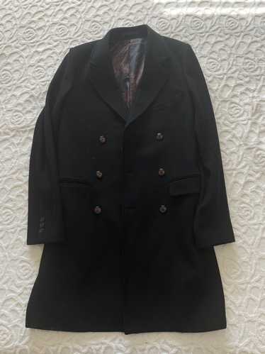 1990s Louis Feraud Navy Cotton Trench Coat Oversized Straight 