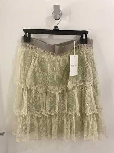 Valentino Valentino tiered corded lace mini skirt