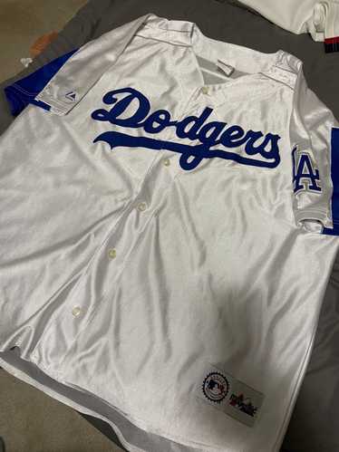 Men's Majestic Gray Los Angeles Dodgers Road Cool Base Jersey