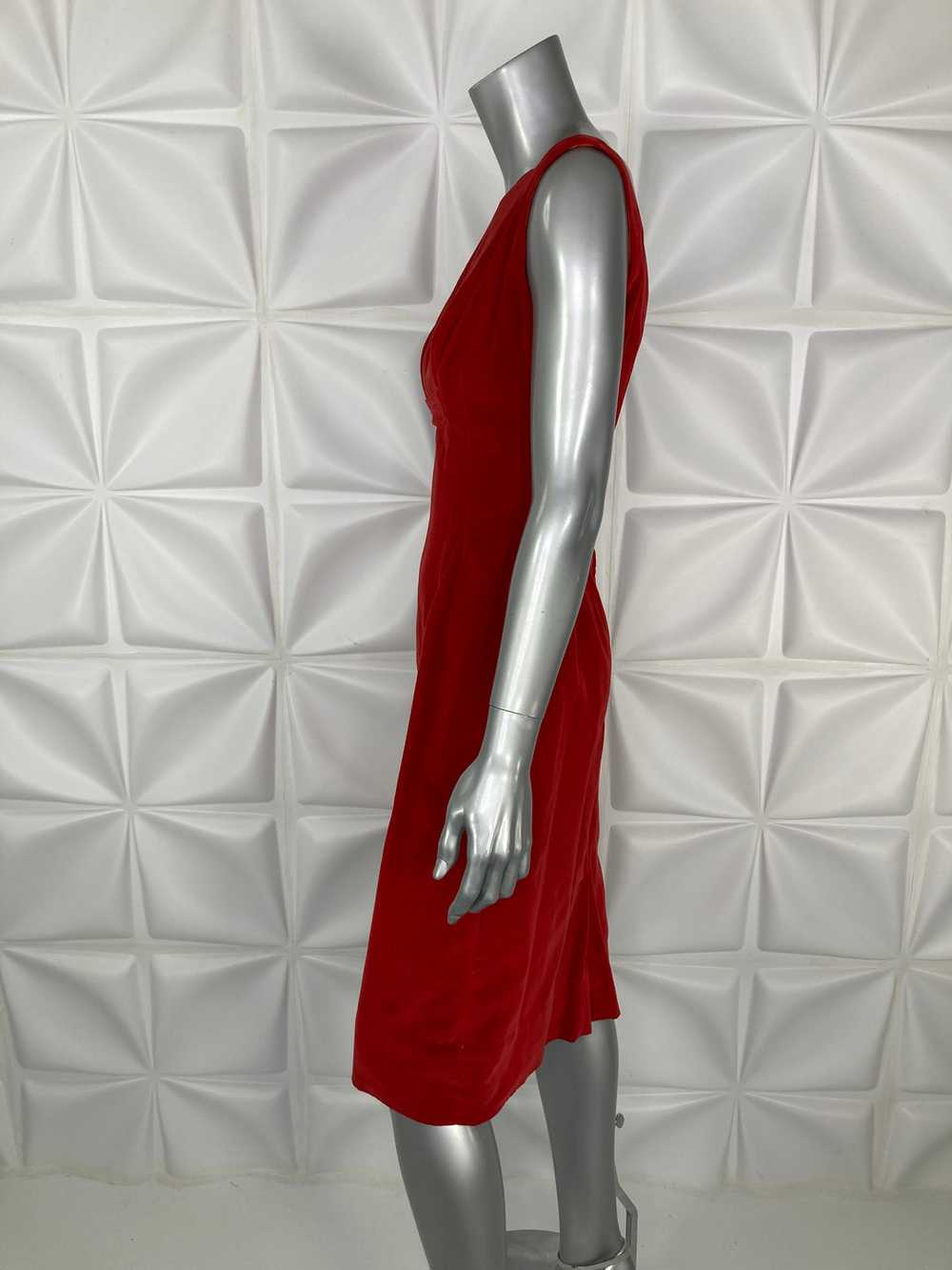 Vintage 50s DRESS velvet cotton scalloped necklin… - image 4