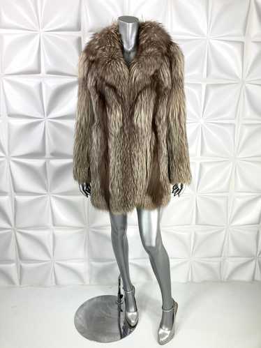 Vintage Fur COAT Fox Racoon S M L