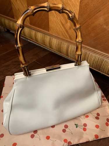 バッグ Vintage GUCCI Bamboo Leather Hand Bag Vintage Gucci Alligator Bamboo Hand Bag - Capsule Auctions