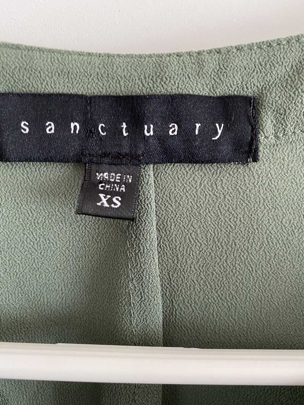 SANCTUARY Military Olive Green Embroidered Button… - image 3