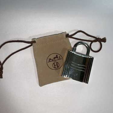 Authentic HERMES Padlock & 2 Keys Silver Tone No.102 … - Gem