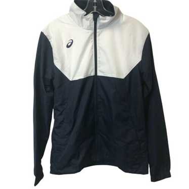 ウォーキング・ランニングウェア archive 80s asics set-up nylon jacket Asics Tiger Vintage 70s 80s Blue and White Striped Men's