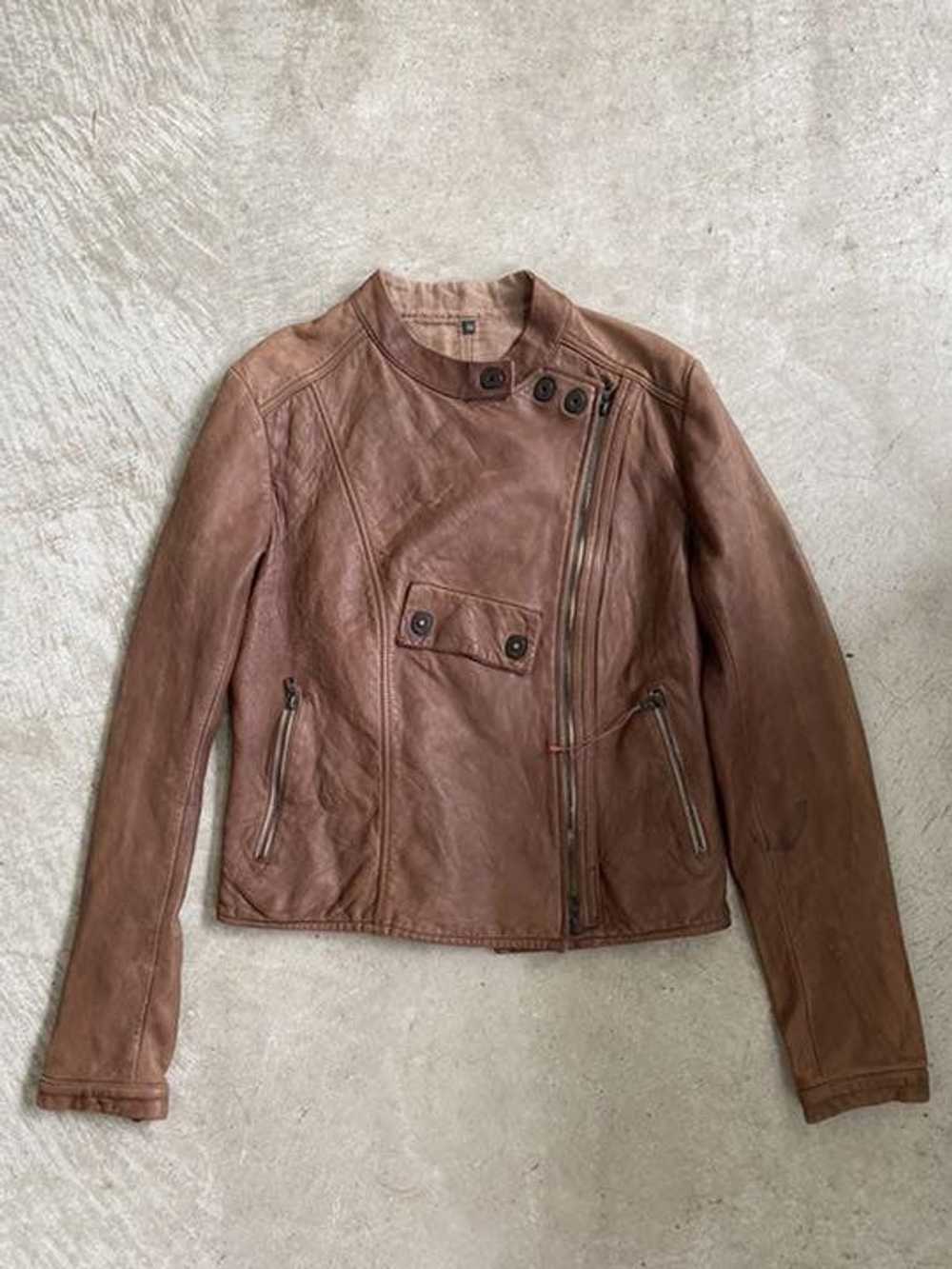 Isaac Sellam Experience Blush Leather Rider Jacket - image 1