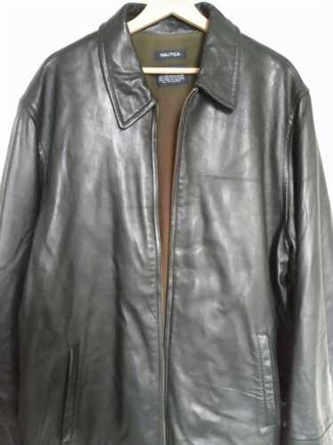 a*y様 90s nautica leather blouson 90'S NAUTICA Leather Blouson Type Men's L Size Vintage