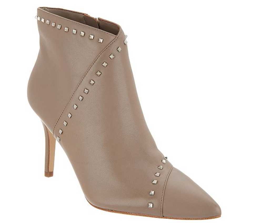 Marc Fisher Leather Studded Pointy Toe Booties Riva T Gem