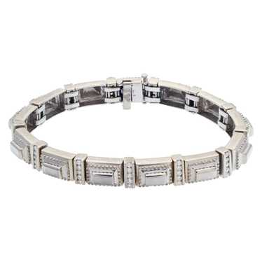 Stylish 18k white gold bracelet with approximatel… - image 1