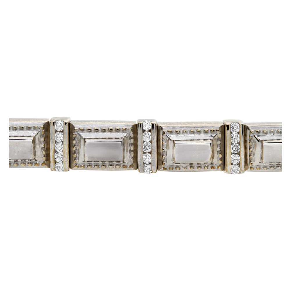 Stylish 18k white gold bracelet with approximatel… - image 4
