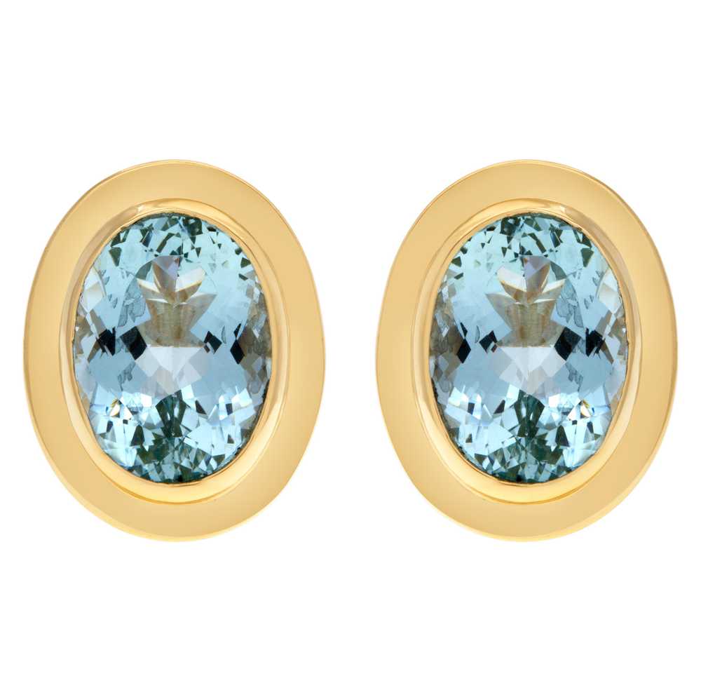 Light blue topaz earings in 14k - image 11