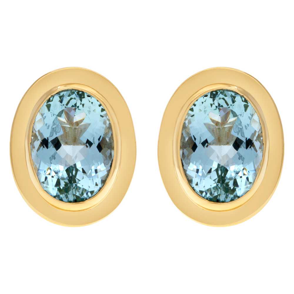 Light blue topaz earings in 14k - image 1