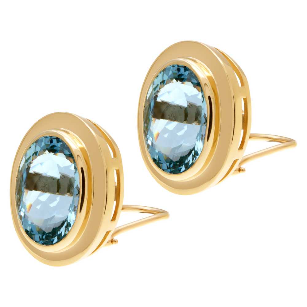 Light blue topaz earings in 14k - image 2