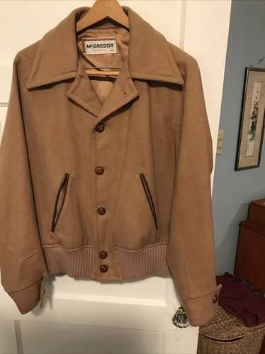 ジャケット・アウター 80s McGREGOR short wool bomber jacket Vintage 90s Mcgregor Sportswear Bomber Jacket Full Zipper