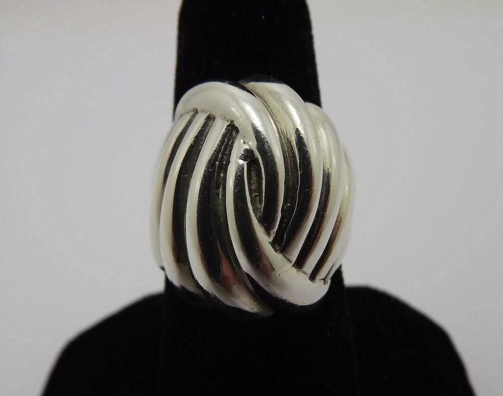 Sterling Silver 925 Free Form Braid Design Solid … - image 1