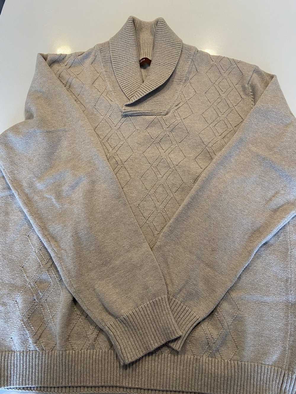 Perry Ellis Perry Ellis shawl collar sweater large - image 2