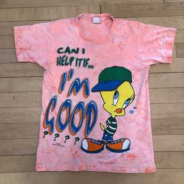 90's USA製　Looney Tunes Tweety sweat 90'S Looney Tunes Tweety character sweatshirt, made in USA