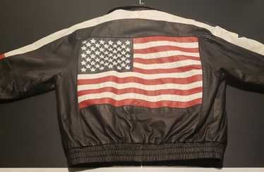USA Flag Leather Jacket - Gem