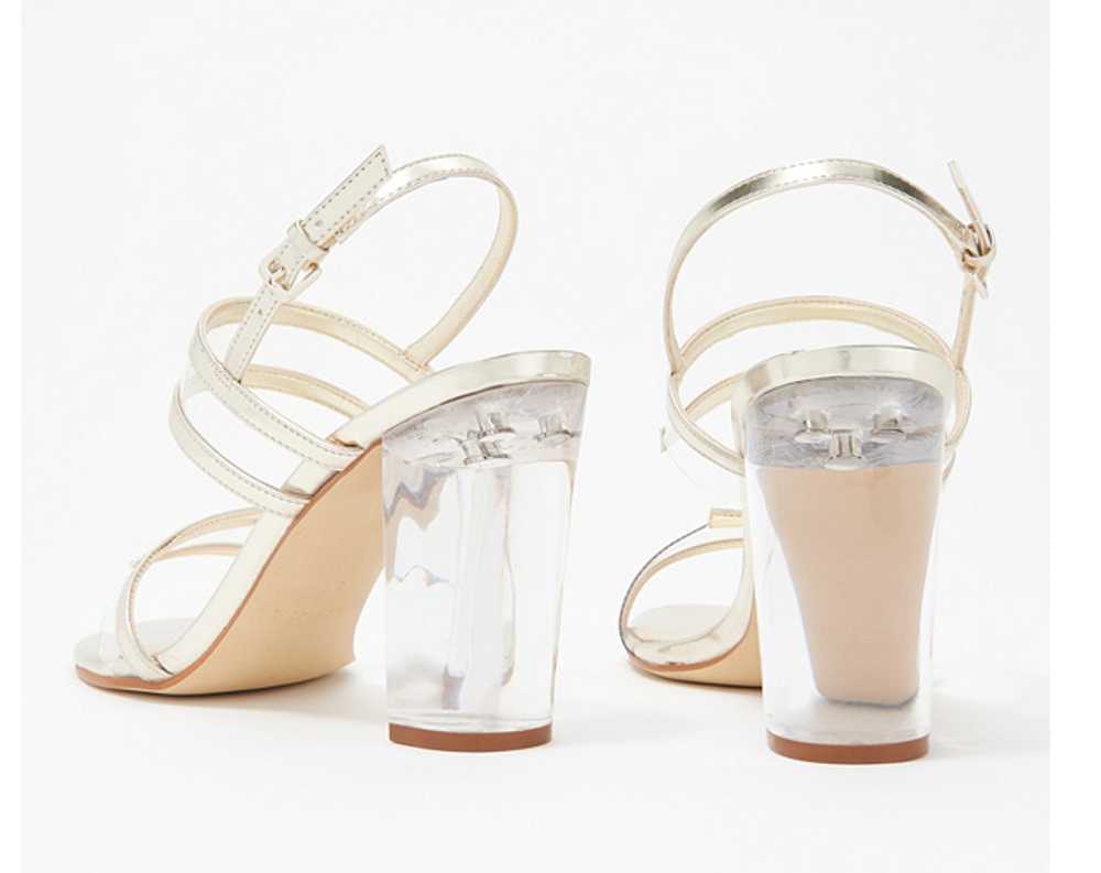 Marc Fisher Patent Clear Acrylic Heeled Sandals O… - image 2