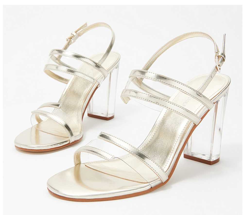 Marc Fisher Patent Clear Acrylic Heeled Sandals O… - image 3
